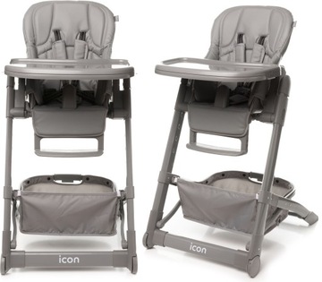 Krzesełko do karmienia 4BABY 106 x 54 x 75 cm ICON Grey