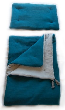 pościel niemowlęca MIŚ muślin organiczny 55x65 2el
