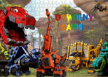 Puzzle DINOTRUX z TWOIM NAPISEM A4/96 EL