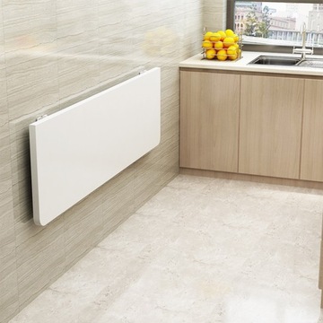 BIURKO KOMPUTEROWE STÓŁ NAŚCIENNY SKŁADANY STÓŁ KUCHENNY 80X50CM BIAŁY