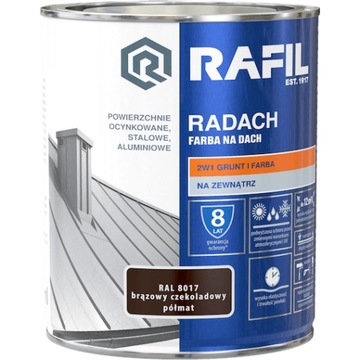 RAFIL RADACH FARBA NA DACH BRĄZ CZEKOLADOWY 0,75L