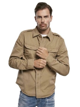 Košeľa s dlhým rukávom BRANDIT Vintage Shirt Piesková L