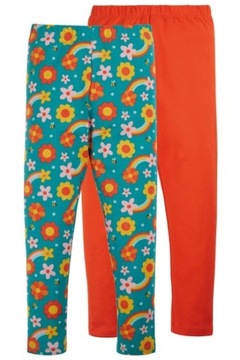Legginsy pomarańczowy bawełna organiczna Frugi 2-3 lata 92-98