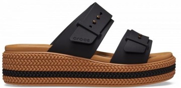 Damskie Klapki Koturn Crocs Brooklyn Woven Buckle 209978 41-42