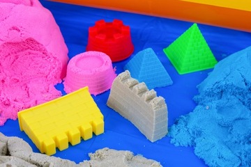 НАБОР CREATIVE кинетического песка 3 кг XL формы для бассейна кинетическая песочница