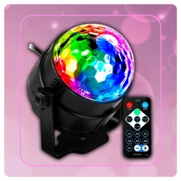 ДИСКО-ПРОЕКТОР ДИСКО-ШАР RGB LED ДИСТАНЦИОННЫЙ ДИСТАНЦИОННЫЙ СВЕТОВОЙ ШАР