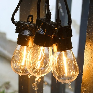 Уличная САДОВАЯ ГИРЛЯНДНАЯ ЦЕПЬ СВЕТИЛЬНИКОВ 20 м + 40 светодиодных лампочек E27