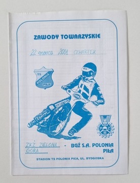 PROGRAM POLONIA PIŁA - ZIELONA GÓRA 22.03.2001