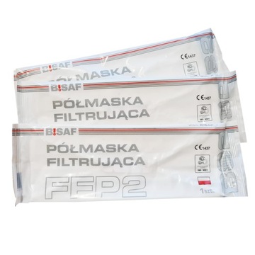 20x polska maseczka medyczna filtr kn95 BISAF FFP2