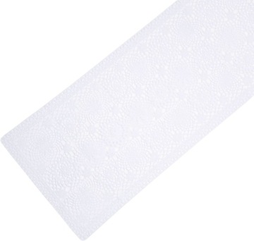 Bieżnik biały ażurowy cerata tworzywo na stół ławę 39x150 cm