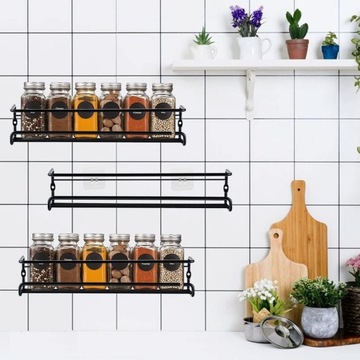 STOJAK ORGANIZER NA PRZYPRAWY 4 PÓŁKI 29 X 6,5 X 6,5 CM ZE STAL NIERDZEWNA