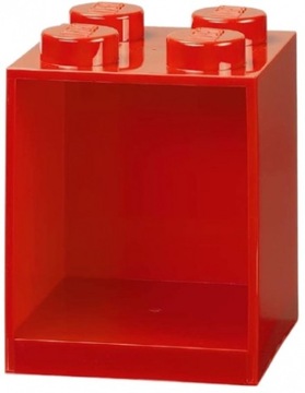 LEGO Półka - Półka wisząca - Półka ścienna - Czerwona 16 x 16 x 21 cm