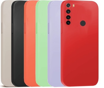 ЧЕХОЛ ДЛЯ XIAOMI REDMI Note 8T СИЛИКОНОВЫЙ ЦВЕТ + СТЕКЛО