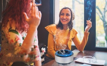 БЕЗДЫМНАЯ ПЕПЕЛЬНИЦА С ОЧИСТИТЕЛЕМ ВОЗДУХА ИНТЕЛЛЕКТУАЛЬНЫЙ ФИЛЬТР 2 В 1