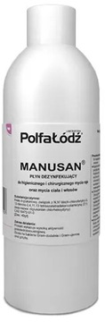 Manusan płyn 500 ml BEZ POMPKI dezynfekcja rąk i skóry gotowy Z NAKRĘTKĄ