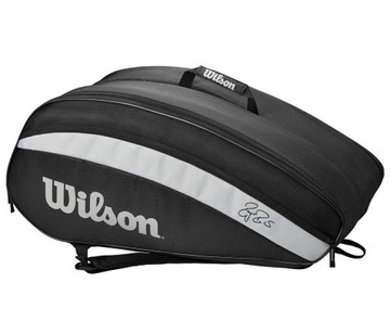 Черная теннисная сумка Wilson Roger Federer Team x 12