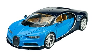WELLY BUGATTI CHIRON NIEBIESKI 1:24 NOWY METALOWY MODEL