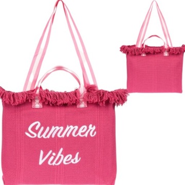 TORBA TOREBKA DAMSKA DUŻA MODNA POJEMNA NA LATO PLAŻĘ WOREK SHOPPER KOLORY