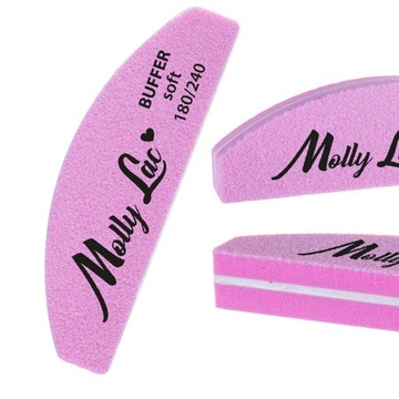 POLERKA DWUSTRONNA MINI BUFFER ŁÓDKA PÓŁKSIĘŻYC SOFT 180/240 MOLLY LAC