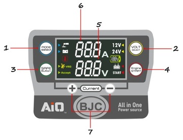 Prostownik+ Rozruch+ Spawarka INWERTEROWA BJC AiO