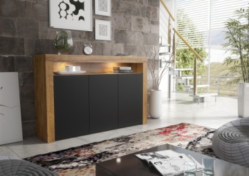 ШКАФ-ЛОФТ РЕТРО ДУБ/ЧЕРНЫЙ RTV E106