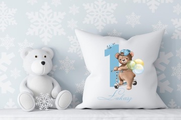 ПОДУШКА Годик для ребенка С ФОТО ДНЯ РОЖДЕНИЯ