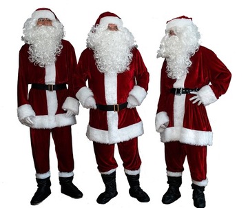 ВЕЛЮРОВЫЙ САНТА-МОРОЗ БОРДОВЫЙ + РУКАВ 10 шт. ЧЕХОЛ + КОНФЕТНАЯ СУМКА