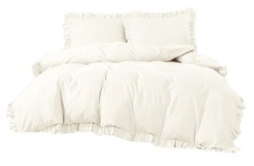 KOMPLET POŚCIELI Z FALBANĄ FALBANKĄ 160x200