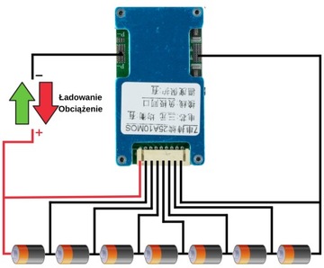 Литий-ионное зарядное устройство BMS 7S 25A 18650