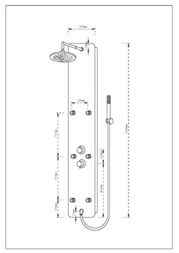 Душевая панель с гидромассажем CLEO