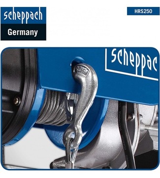 Электрическая кабельная лебедка Строительная лебедка 230В HRS250 KG Scheppach