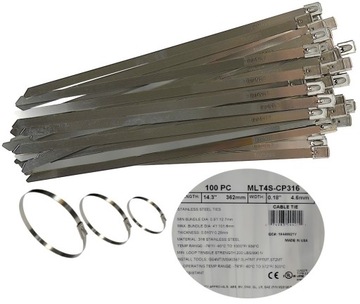 PANDUIT Стяжки металлические 360х4,6 MLT4S-CP316 DNV GL