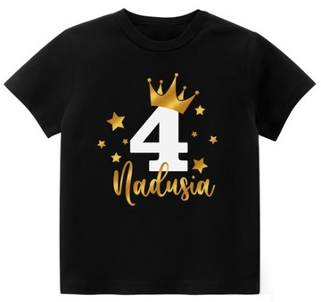 Koszulka T-SHIRT URODZINY 4 LATA IMIĘ r. 116