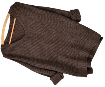 CIEPŁY LUŹNY SWETER OVERSIZE KLASYK KOLORY 017