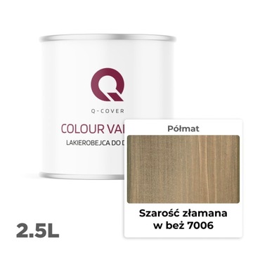 LAKIEROBEJCA DO DREWNA 3W1 LAZURA PÓŁMAT SZARY W BEŻ 7006 2,5L OCHRONNA