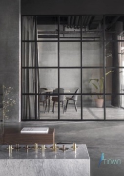 Остекленная перегородка домашний офис LOFT стеклянные двери лофт двери