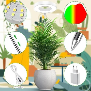 Светодиодная лампа садоводства, лампа роста растений, лампа для внутренних растений