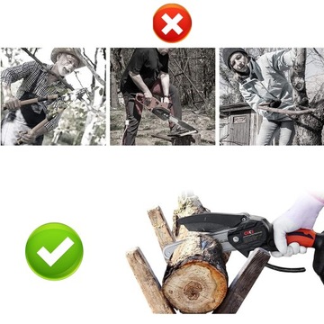 Piła Łańcuchowa AKUMULATOROWA Silnik BEZSZCZOTKOWY 6cal 21V Gałęziówka+2aku