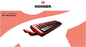 Fire Red Melodyka czerwono-czarna 2,5 oktawy 32 klawisze + futerał HOHNER