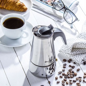 КОФЕВАРКА MOKA, ИНДУКЦИЯ, кофеварка FLORINA, 4 чашки.