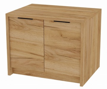 Wyspa kuchenna gotowa wyspa do kuchni z szafkami 100x80 cm dąb złoty
