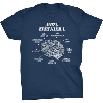 Koszulka Mózg Inżyniera Śmieszny Prezent
