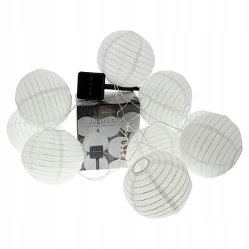 GIRLANDA SOLARNA LEDOWA OGRODOWA LAMPKI SOLARNE 10X LED KULKI