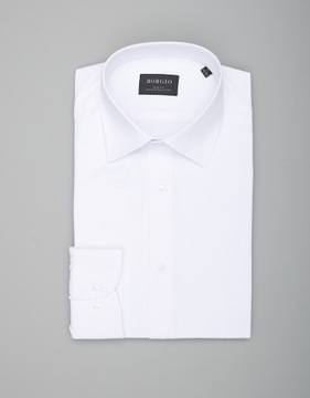 koszula 00359 dł. rękaw biała slim fit 164/170 43