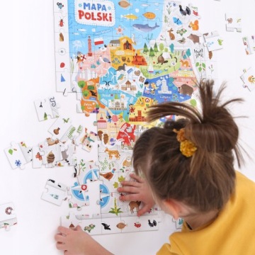 Пазл наблюдательный 117 деталей Карта Польши