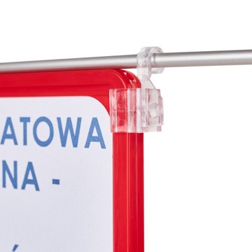 UCHWYT HACZYK DO RAMKI PLAKATOWEJ RUCHOMY - 2 SZT