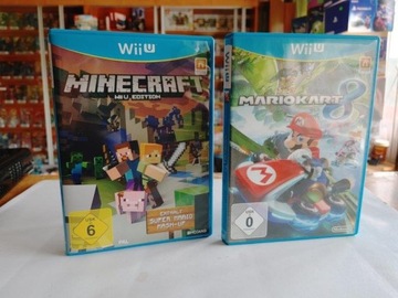 NINTENDO WII U 32GB + GAMEPAD + GRA MARIO KART 8 + GRA MINECRAFT