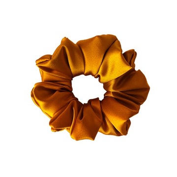 Gumka do włosów satynowa scrunchie STANDARD Miód