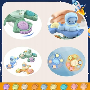 SPINNER SPINER PRZYSSAWKA Zabawka Sensoryczna 3SZT