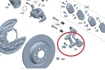 MERCEDES OE ORYGINALNA ŚRUBA MOCUJĄCA JARZMO ZACISKU DO PIASTY A0009907625